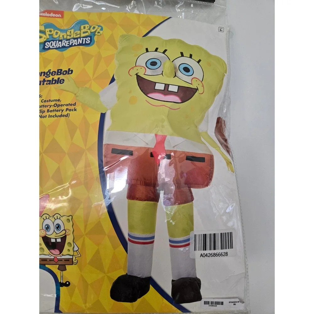 Spirit Halloween Nickelodeon SpongeBob SquarePants Inflatable Costume Child OSFM